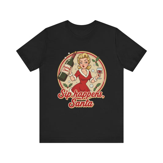 Santa Sip Happens Unisex Tee