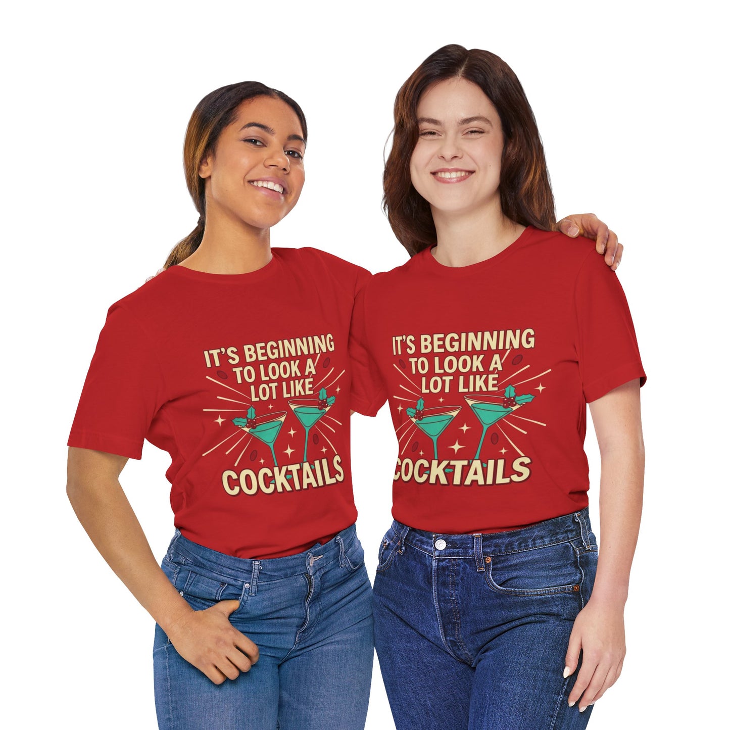 Cocktails Holiday Tee - Unisex Jersey Short Sleeve Shirt