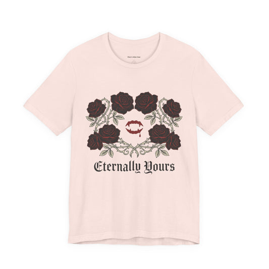 Eternally Yours Tee — Gothic Rose Vampire Bite Graphic Shirt