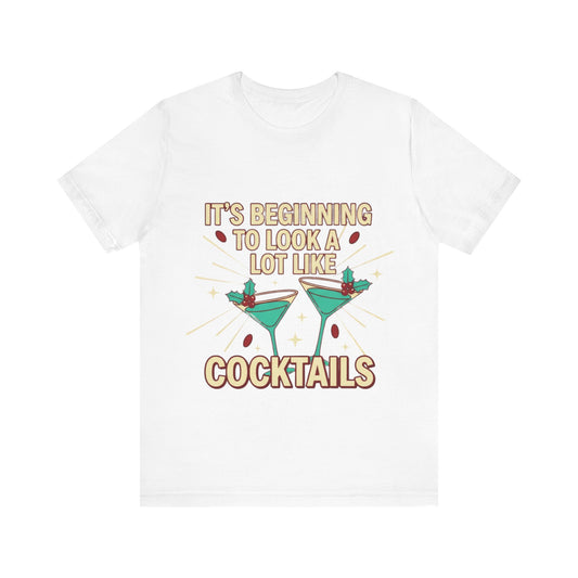 Cocktails Holiday Tee - Unisex Jersey Short Sleeve Shirt
