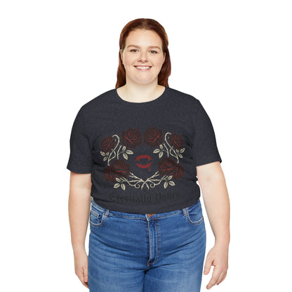 Eternally Yours Tee — Gothic Rose Vampire Bite Graphic Shirt
