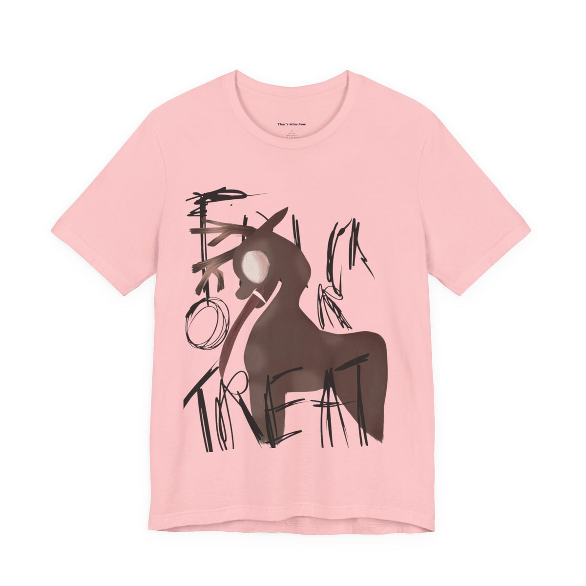 Horroristic Deer Silhouette Tee — Abstract 'Freak' Graphic Shirt