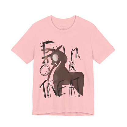 Horroristic Deer Silhouette Tee — Abstract 'Freak' Graphic Shirt