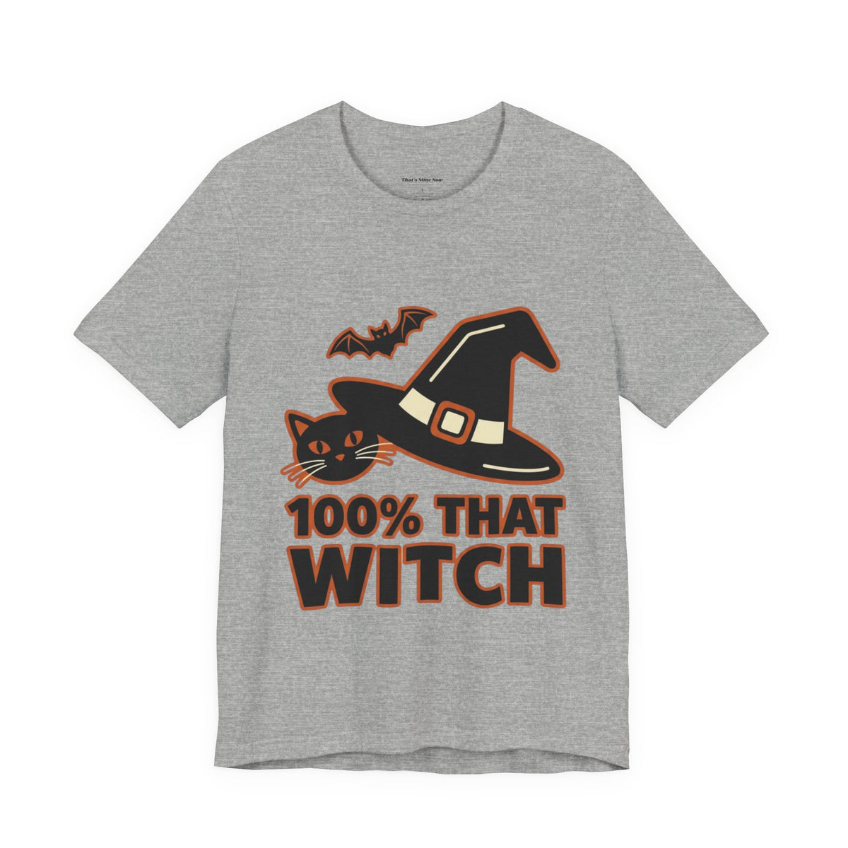 100% That Witch Halloween Cat Jersey Tee