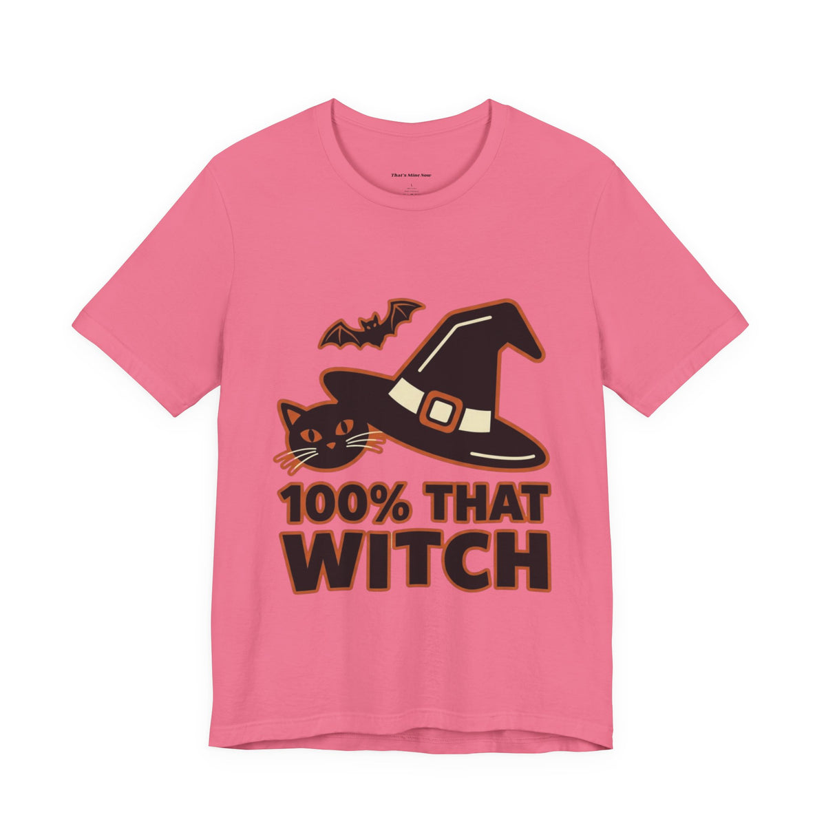 100% That Witch Halloween Cat Jersey Tee