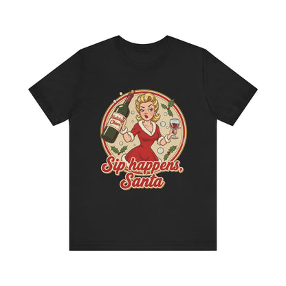 Santa Sip Happens Unisex Tee