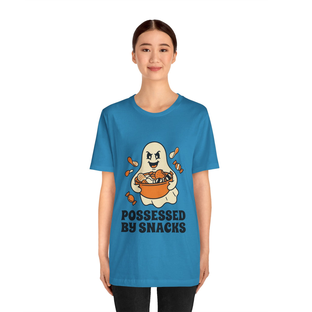 Possessed By Snacks T-Shirt – Cute Ghost Eating Candy Tee
