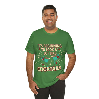 Cocktails Holiday Tee - Unisex Jersey Short Sleeve Shirt