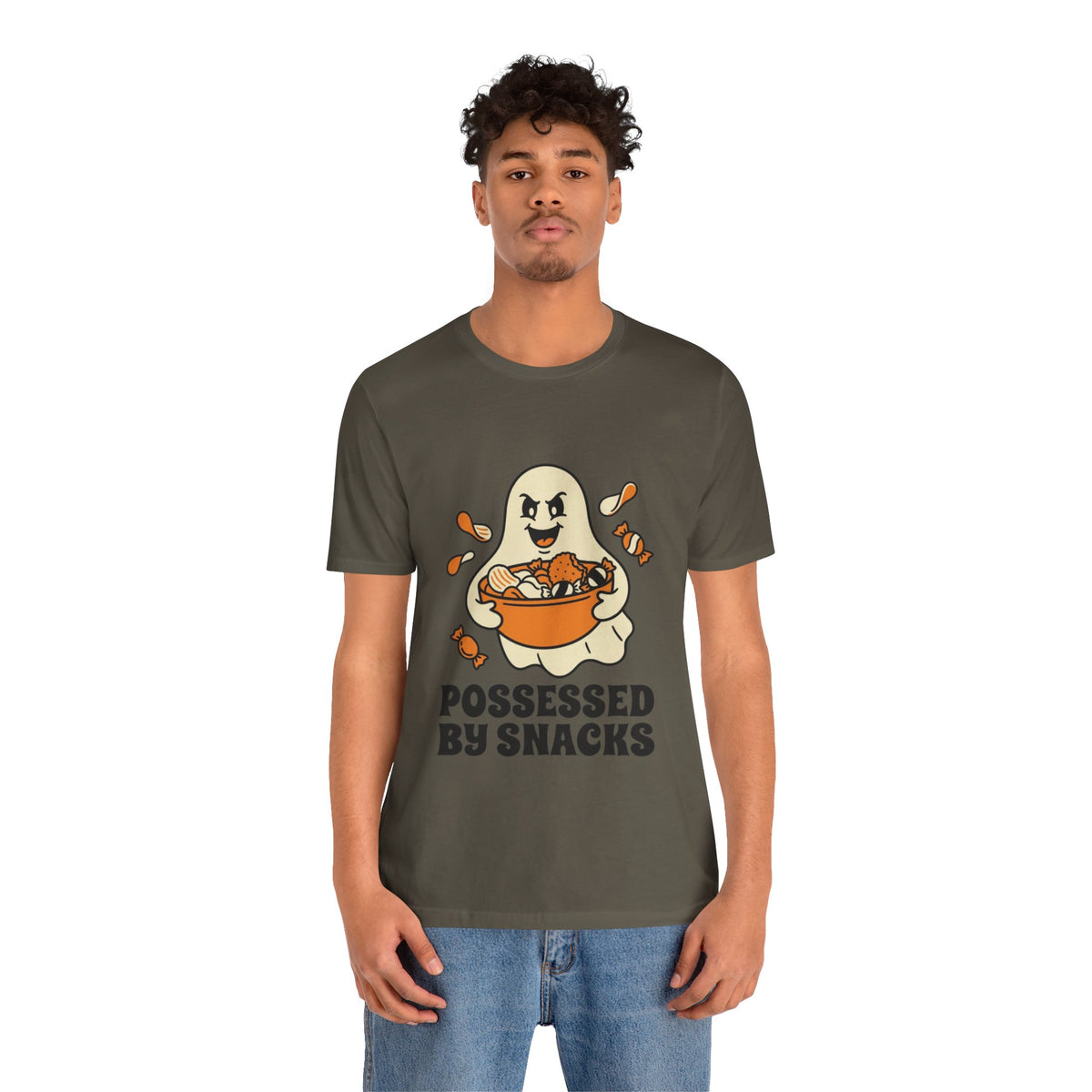 Possessed By Snacks T-Shirt – Cute Ghost Eating Candy Tee