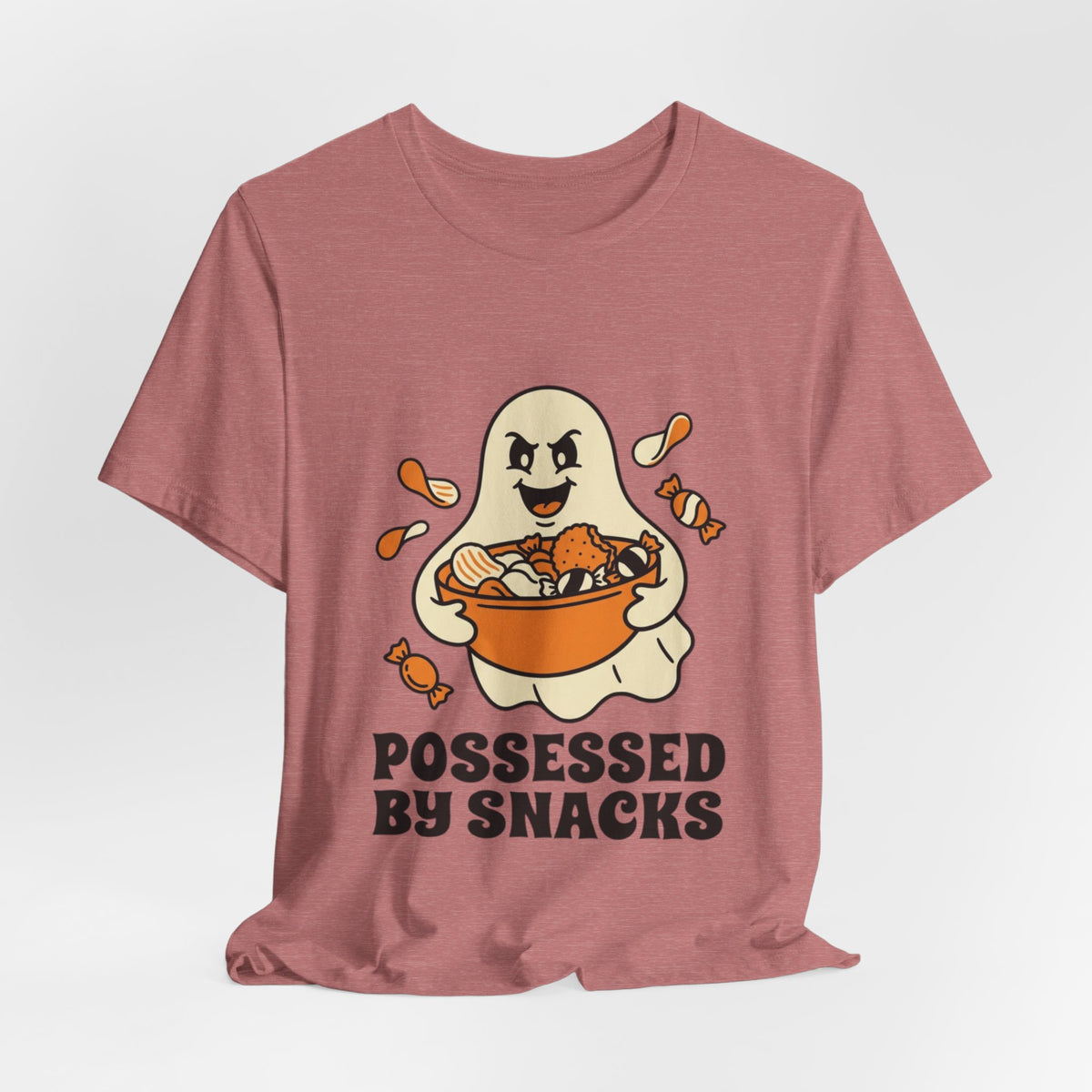 Possessed By Snacks T-Shirt – Cute Ghost Eating Candy Tee