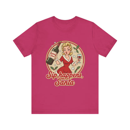 Santa Sip Happens Unisex Tee