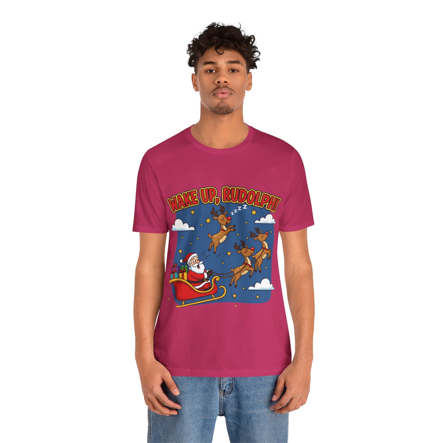 Wake Up Rudolph Christmas Tee