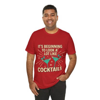 Cocktails Holiday Tee - Unisex Jersey Short Sleeve Shirt