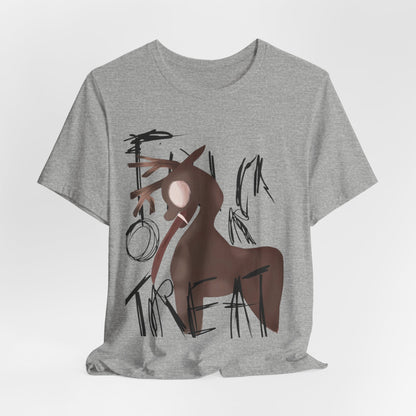 Horroristic Deer Silhouette Tee — Abstract 'Freak' Graphic Shirt