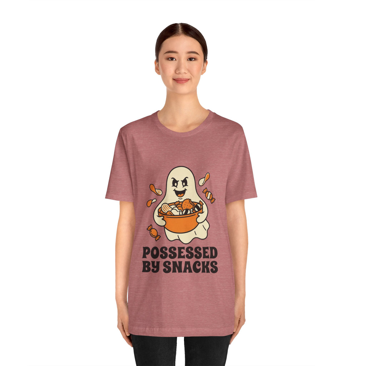 Possessed By Snacks T-Shirt – Cute Ghost Eating Candy Tee