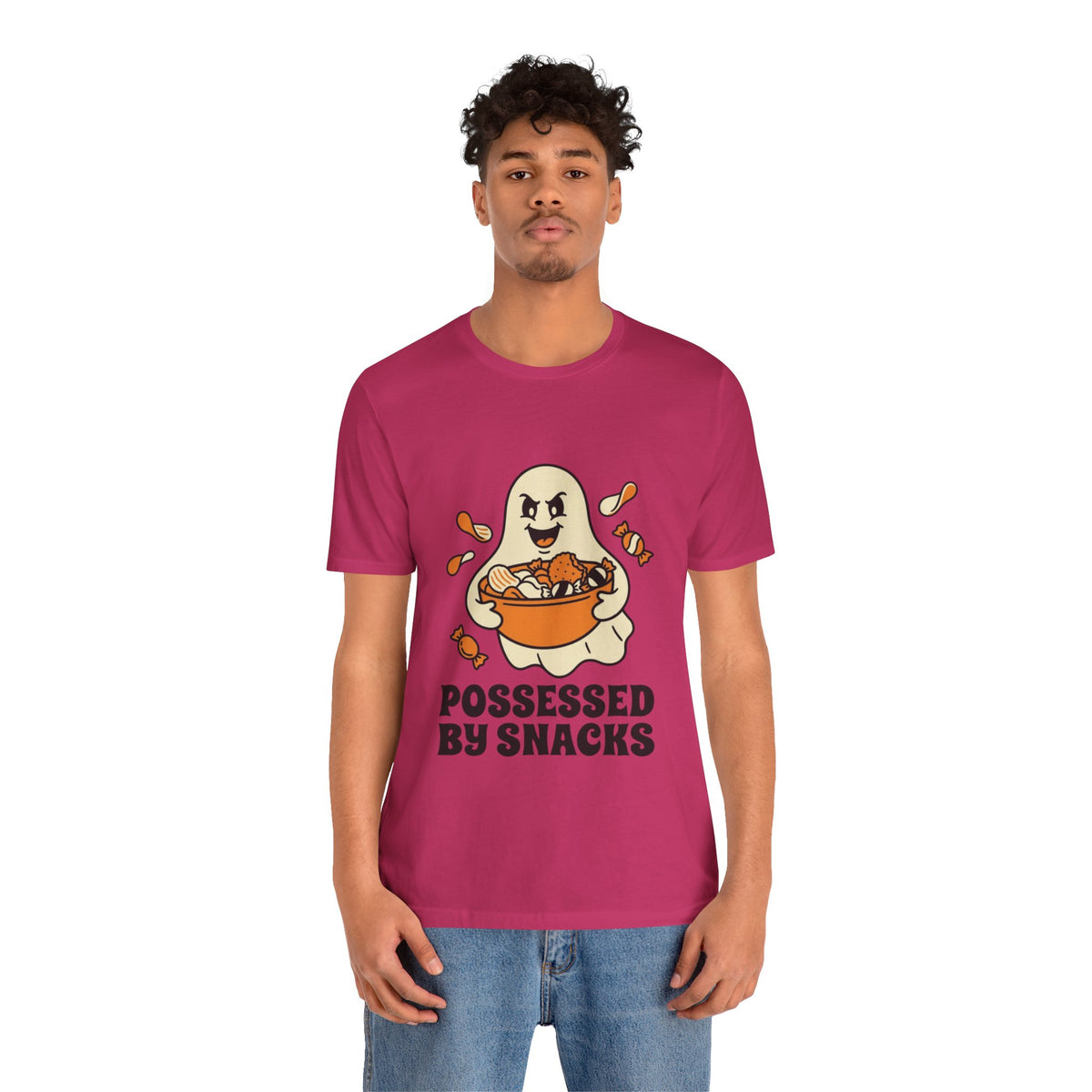 Possessed By Snacks T-Shirt – Cute Ghost Eating Candy Tee