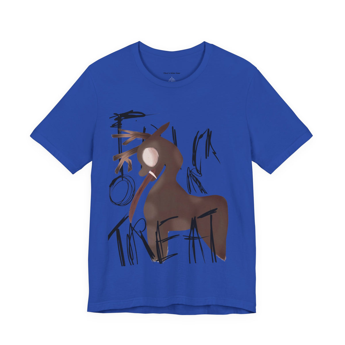 Horroristic Deer Silhouette Tee — Abstract 'Freak' Graphic Shirt