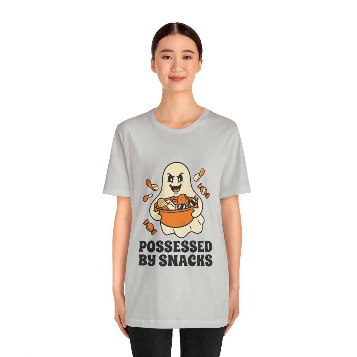 Possessed By Snacks T-Shirt – Cute Ghost Eating Candy Tee
