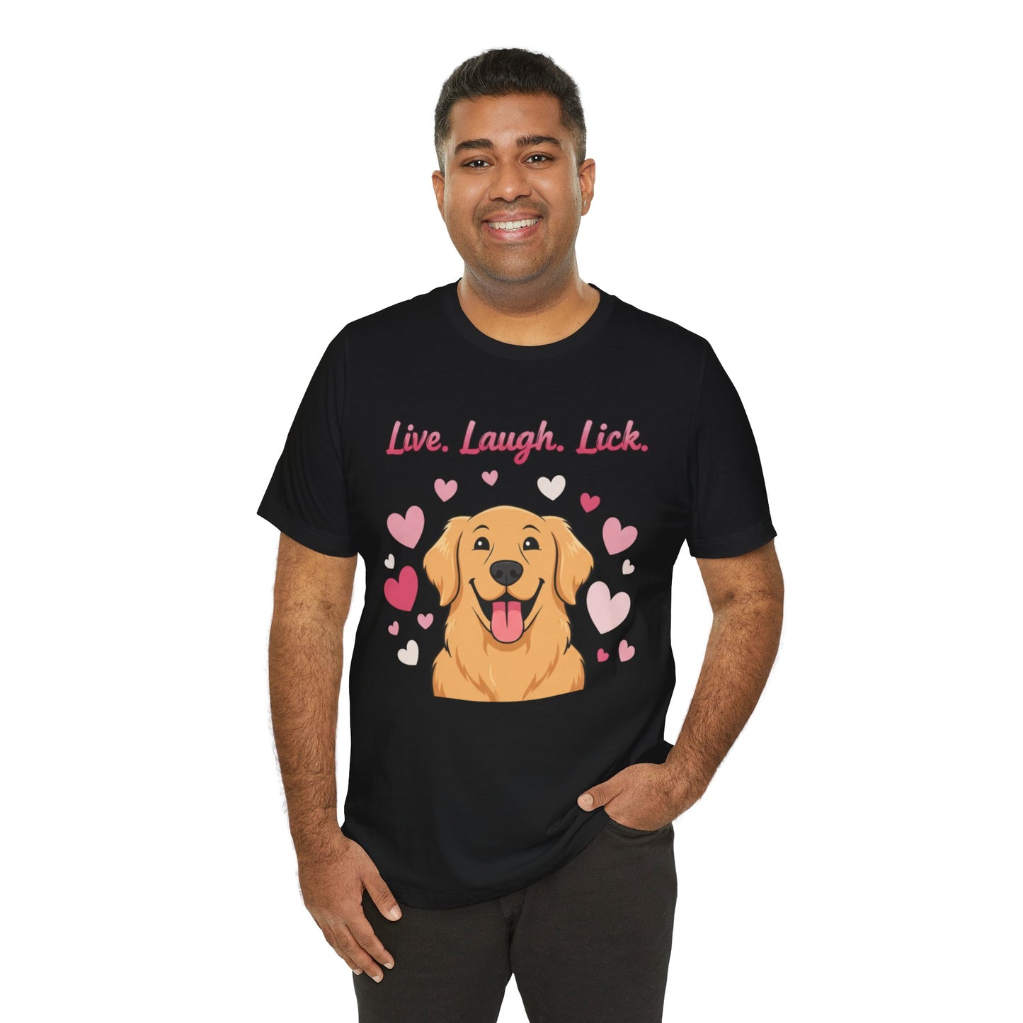Golden Retriever Live, Laugh, Lick Tee
