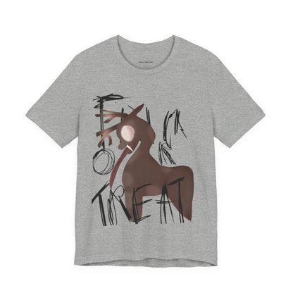 Horroristic Deer Silhouette Tee — Abstract 'Freak' Graphic Shirt