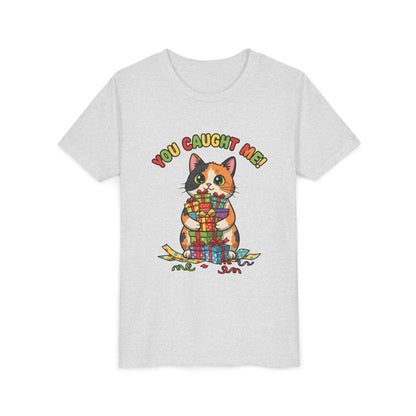 'You Caught Me' Design - Cat Themed Youth Short Sleeve Tee