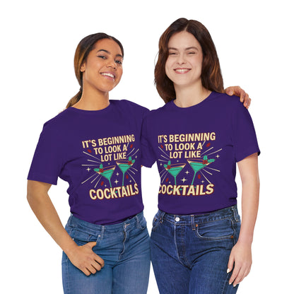 Cocktails Holiday Tee - Unisex Jersey Short Sleeve Shirt