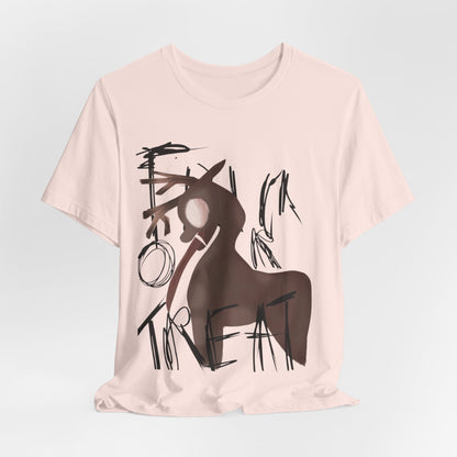 Horroristic Deer Silhouette Tee — Abstract 'Freak' Graphic Shirt