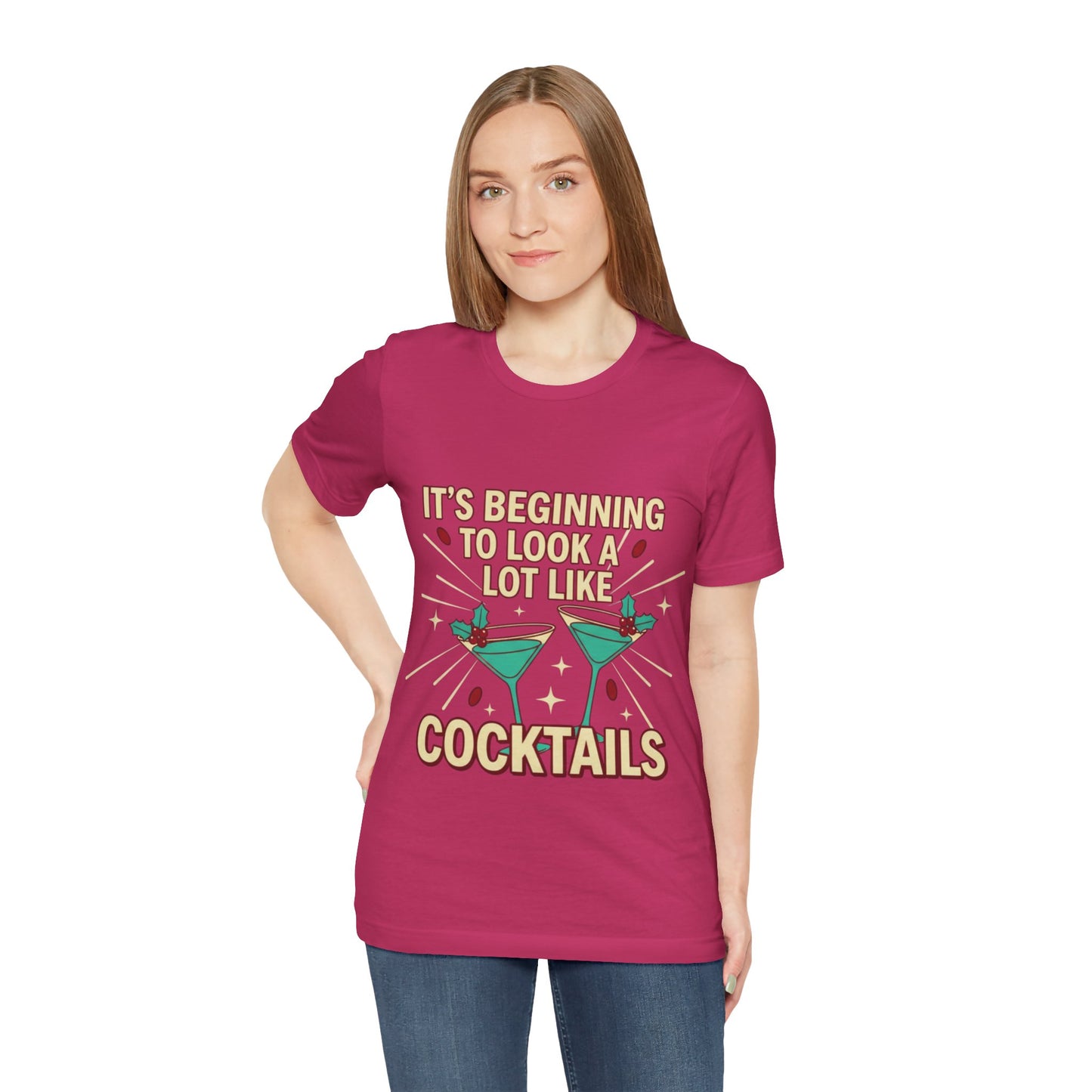 Cocktails Holiday Tee - Unisex Jersey Short Sleeve Shirt
