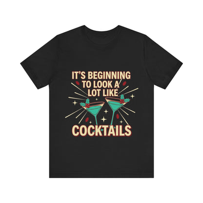 Cocktails Holiday Tee - Unisex Jersey Short Sleeve Shirt