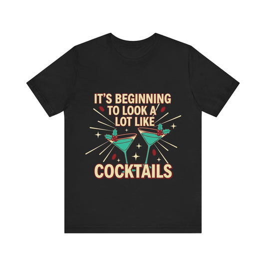 Cocktails Holiday Tee - Unisex Jersey Short Sleeve Shirt