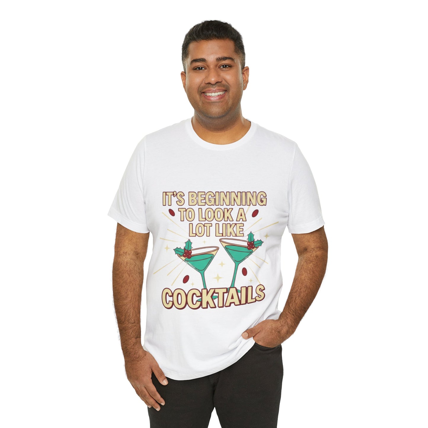 Cocktails Holiday Tee - Unisex Jersey Short Sleeve Shirt