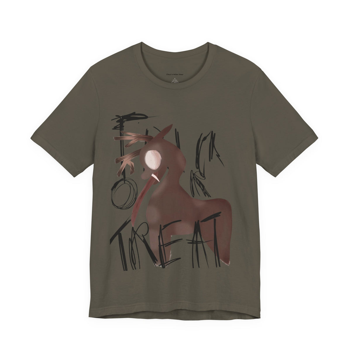 Horroristic Deer Silhouette Tee — Abstract 'Freak' Graphic Shirt