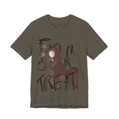 Horroristic Deer Silhouette Tee — Abstract 'Freak' Graphic Shirt