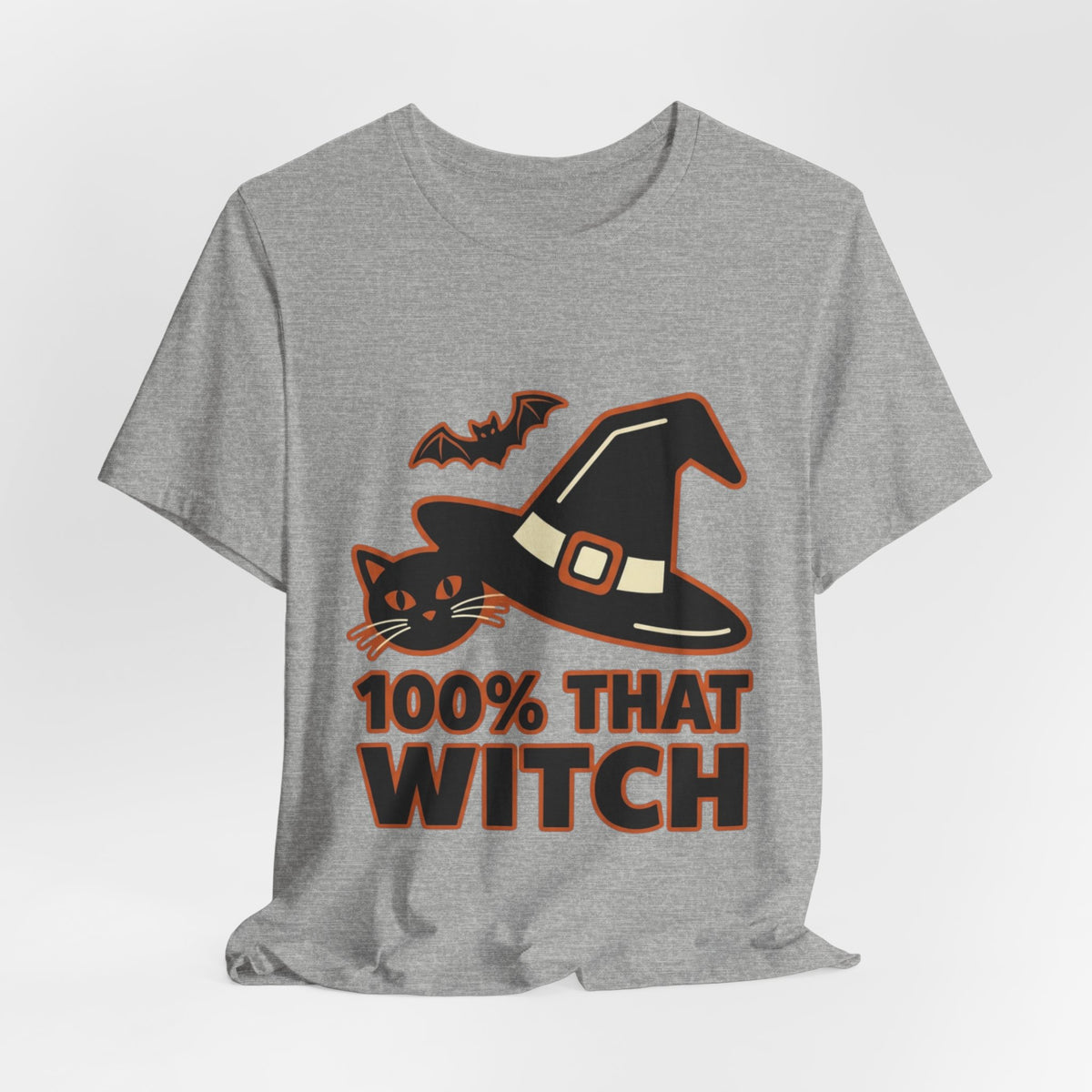 100% That Witch Halloween Cat Jersey Tee