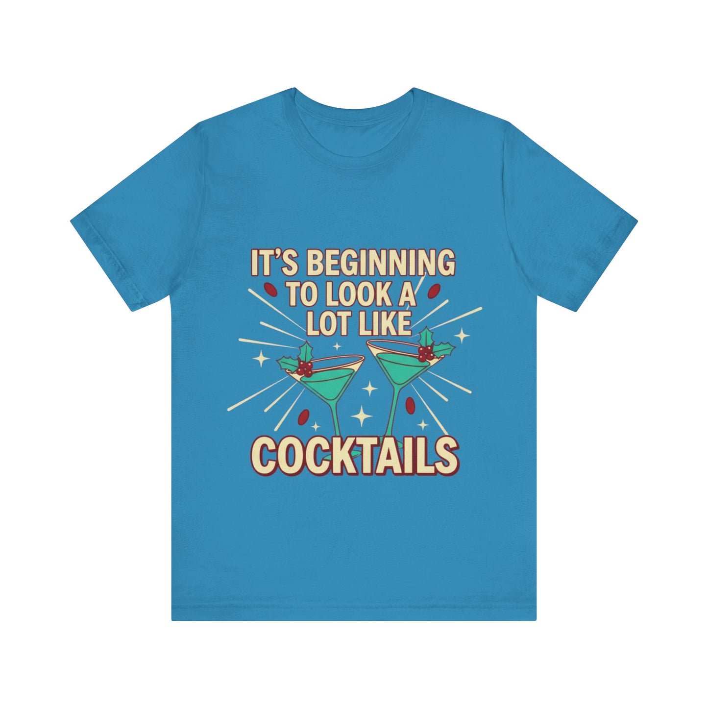 Cocktails Holiday Tee - Unisex Jersey Short Sleeve Shirt