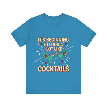 Cocktails Holiday Tee - Unisex Jersey Short Sleeve Shirt