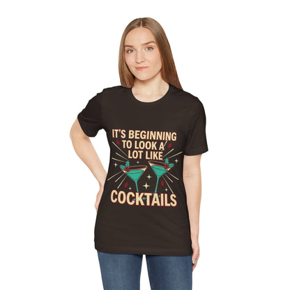 Cocktails Holiday Tee - Unisex Jersey Short Sleeve Shirt