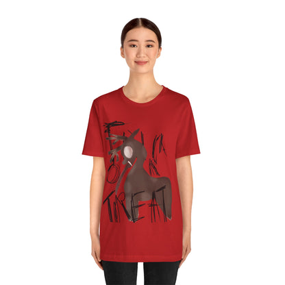Horroristic Deer Silhouette Tee — Abstract 'Freak' Graphic Shirt