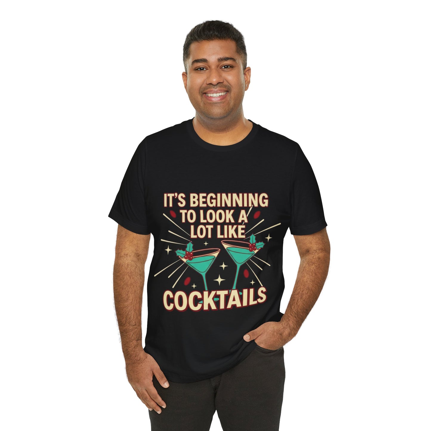 Cocktails Holiday Tee - Unisex Jersey Short Sleeve Shirt