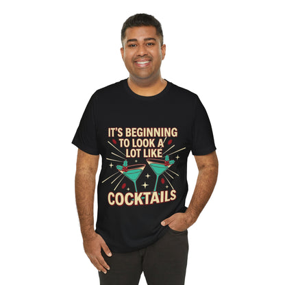 Cocktails Holiday Tee - Unisex Jersey Short Sleeve Shirt