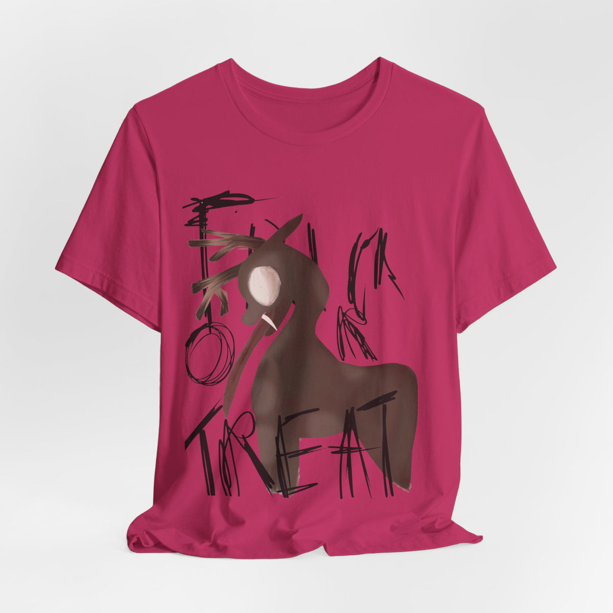 Horroristic Deer Silhouette Tee — Abstract 'Freak' Graphic Shirt