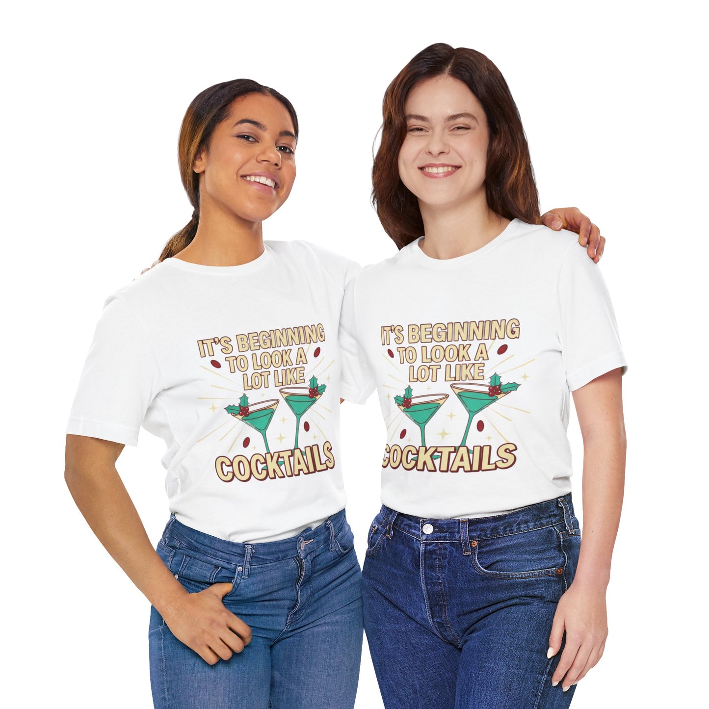 Cocktails Holiday Tee - Unisex Jersey Short Sleeve Shirt