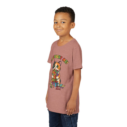 'You Caught Me' Design - Cat Themed Youth Short Sleeve Tee