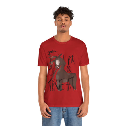Horroristic Deer Silhouette Tee — Abstract 'Freak' Graphic Shirt