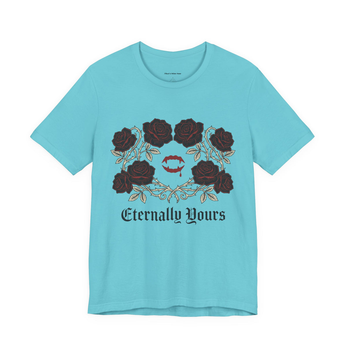 Eternally Yours Tee — Gothic Rose Vampire Bite Graphic Shirt
