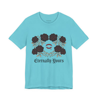 Eternally Yours Tee — Gothic Rose Vampire Bite Graphic Shirt