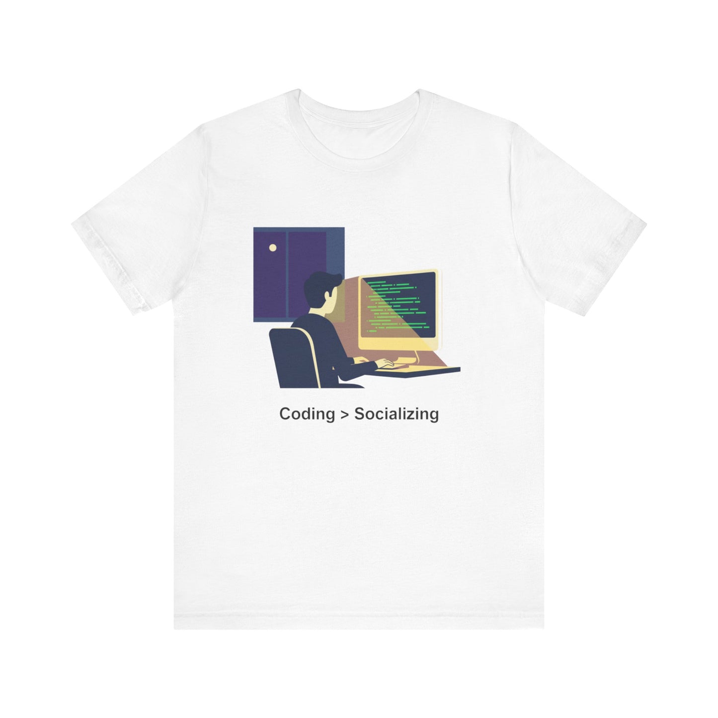 Coding > Socializing Unisex Tee