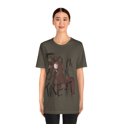 Horroristic Deer Silhouette Tee — Abstract 'Freak' Graphic Shirt
