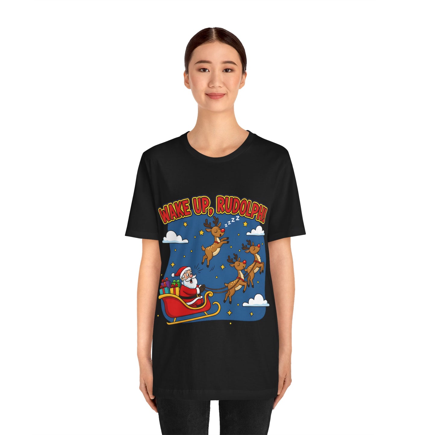 Wake Up Rudolph Christmas Tee