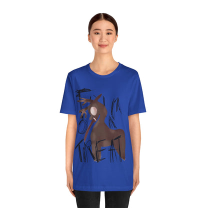 Horroristic Deer Silhouette Tee — Abstract 'Freak' Graphic Shirt
